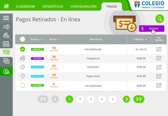 SchoolControl project indicators overview